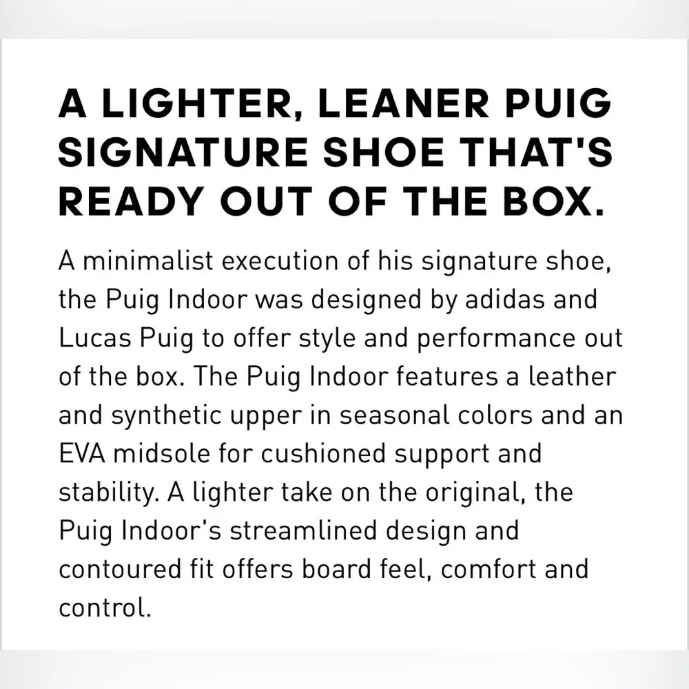 Adidas Puig Suede Indoor Men’s Shoe